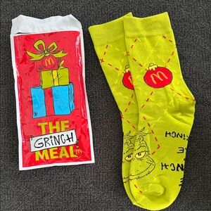 McDonald's Fun Yellow Grinch Socks